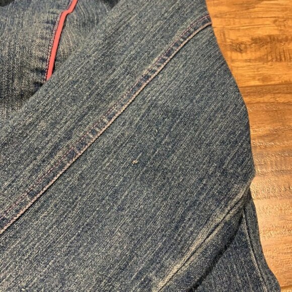 SPANNER jean jacket with pink trim and striped buttons - Picture 5 of 8